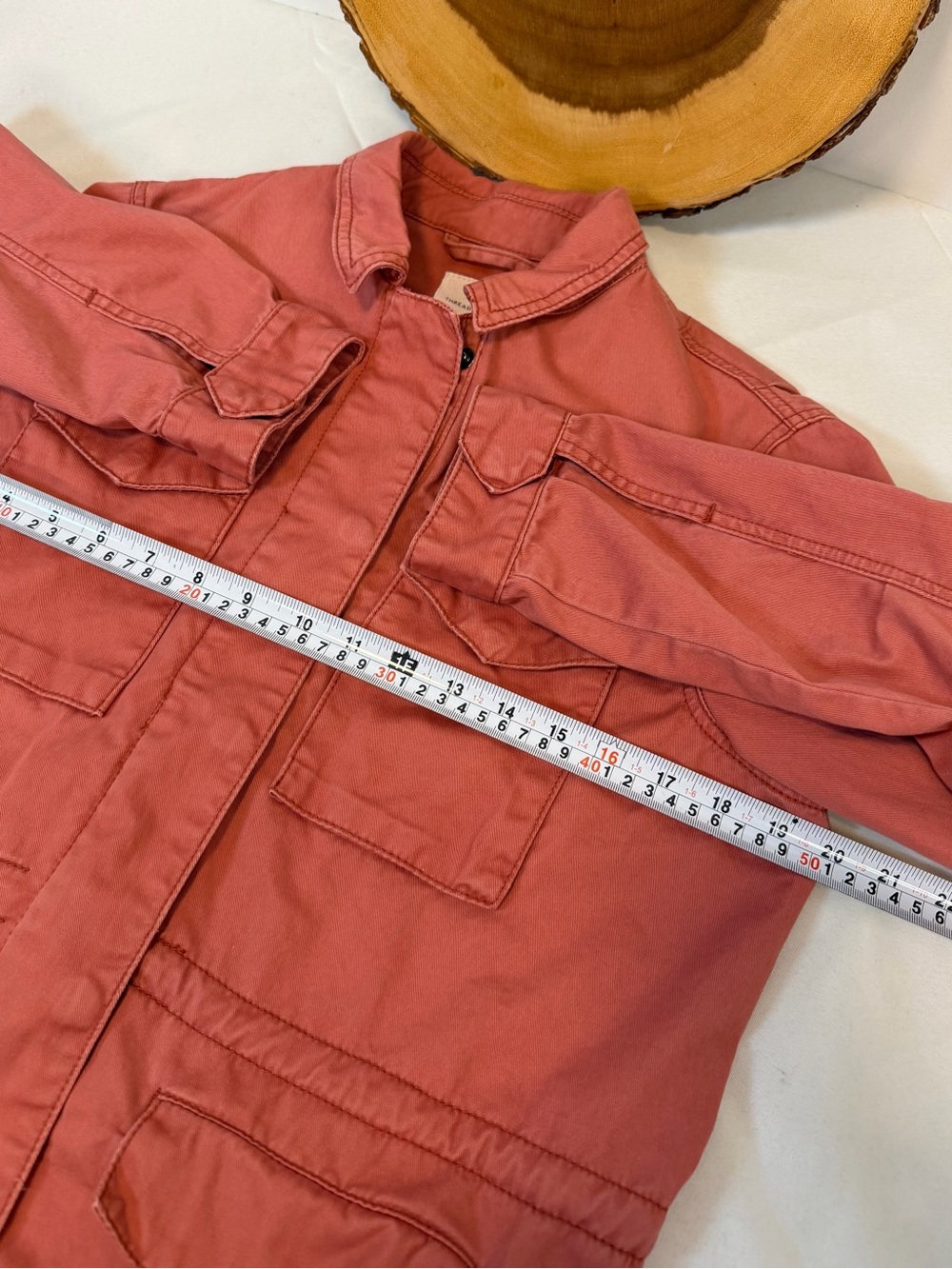 Thread & Supply Washed Rust Utility Jacket Zip Buttons Pockets Women’s Small - Picture 5 of 8